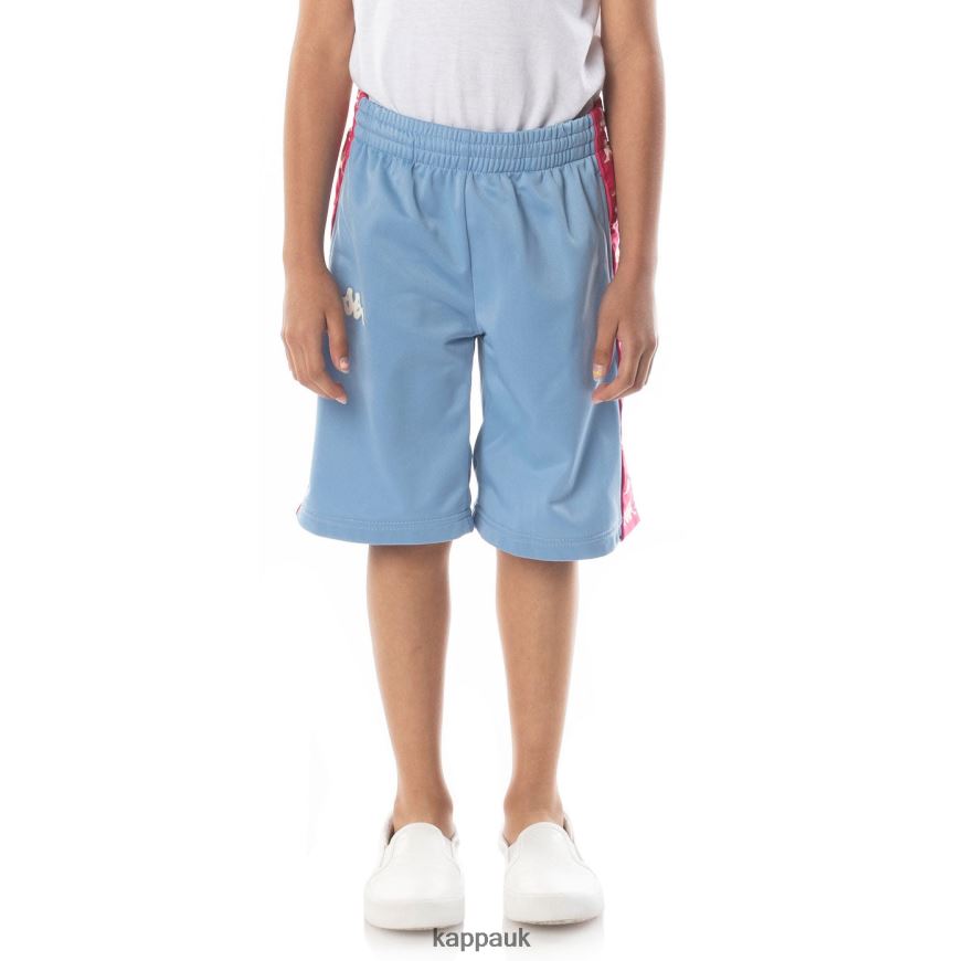 Kappa Kids 222 Banda Treadwellz Shorts Light Blue Pink 408H4N806 - Kappa Trainers UK