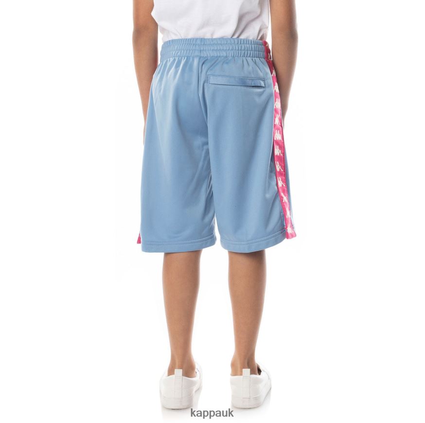 Kappa Kids 222 Banda Treadwellz Shorts Light Blue Pink 408H4N806 - Kappa Trainers UK