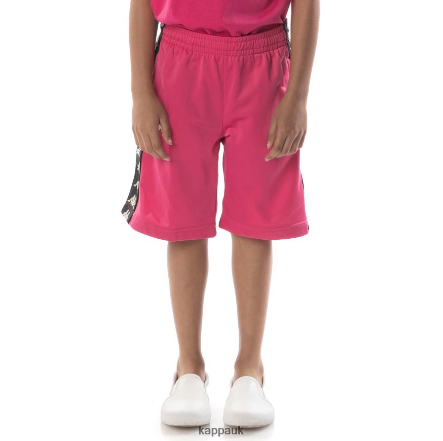 Kappa Kids 222 Banda Treadwellz Shorts Pink Black 408H4N807 - Kappa Tracksuit UK