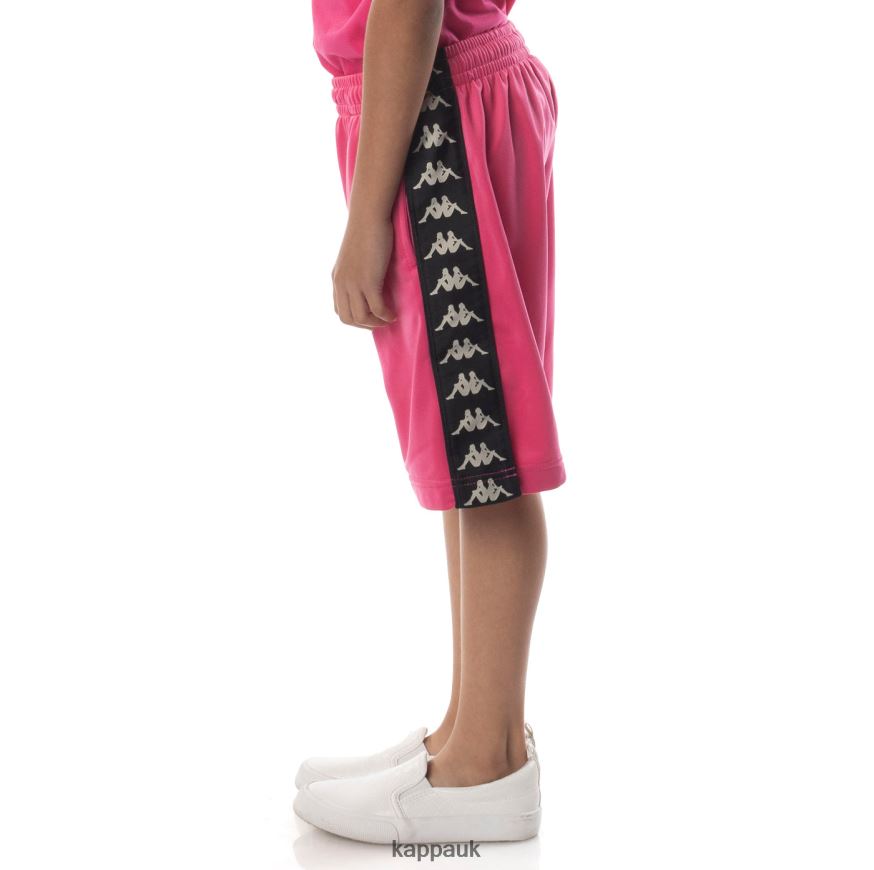 Kappa Kids 222 Banda Treadwellz Shorts Pink Black 408H4N807 - Kappa Tracksuit UK