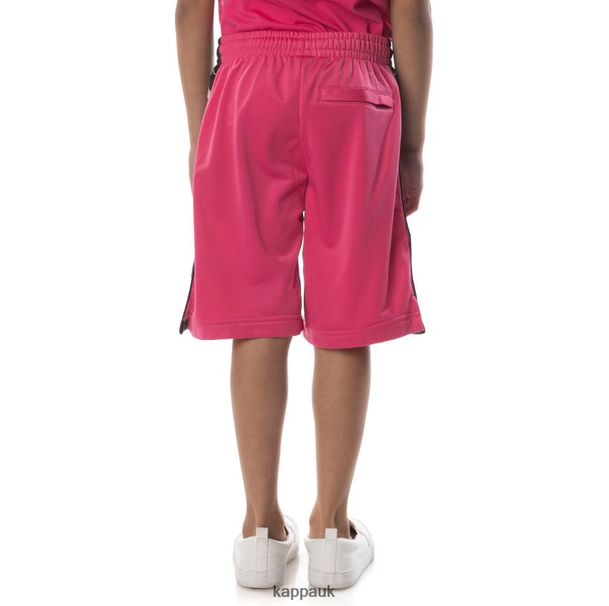 Kappa Kids 222 Banda Treadwellz Shorts Pink Black 408H4N807 - Kappa Tracksuit UK
