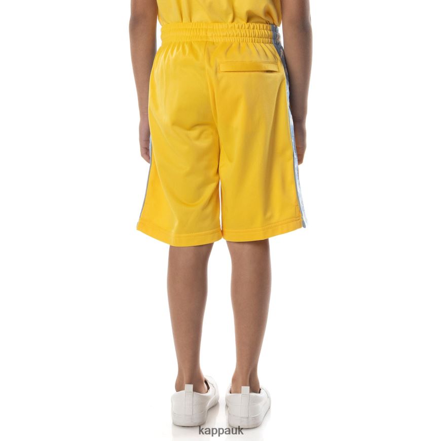 Kappa Kids 222 Banda Treadwellz Shorts Yellow Light Blue 408H4N805 - Kappa UK