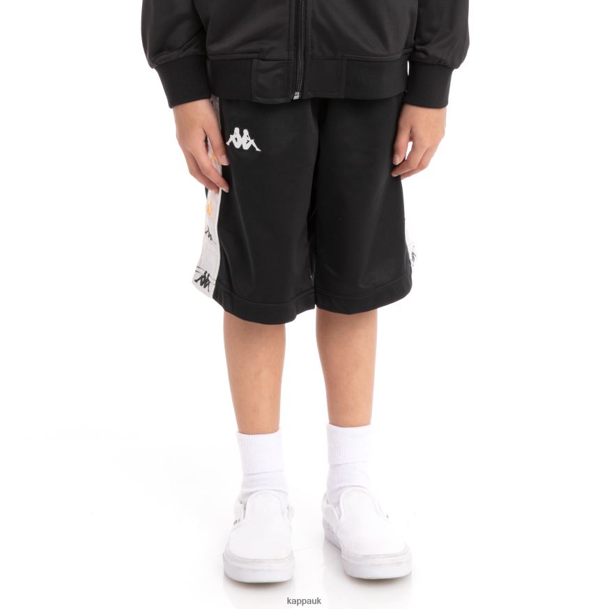 Kappa Kids 222 Banda Treadwellzin 2 Shorts Black Smoke 408H4N813 - Kappa Tracksuit UK