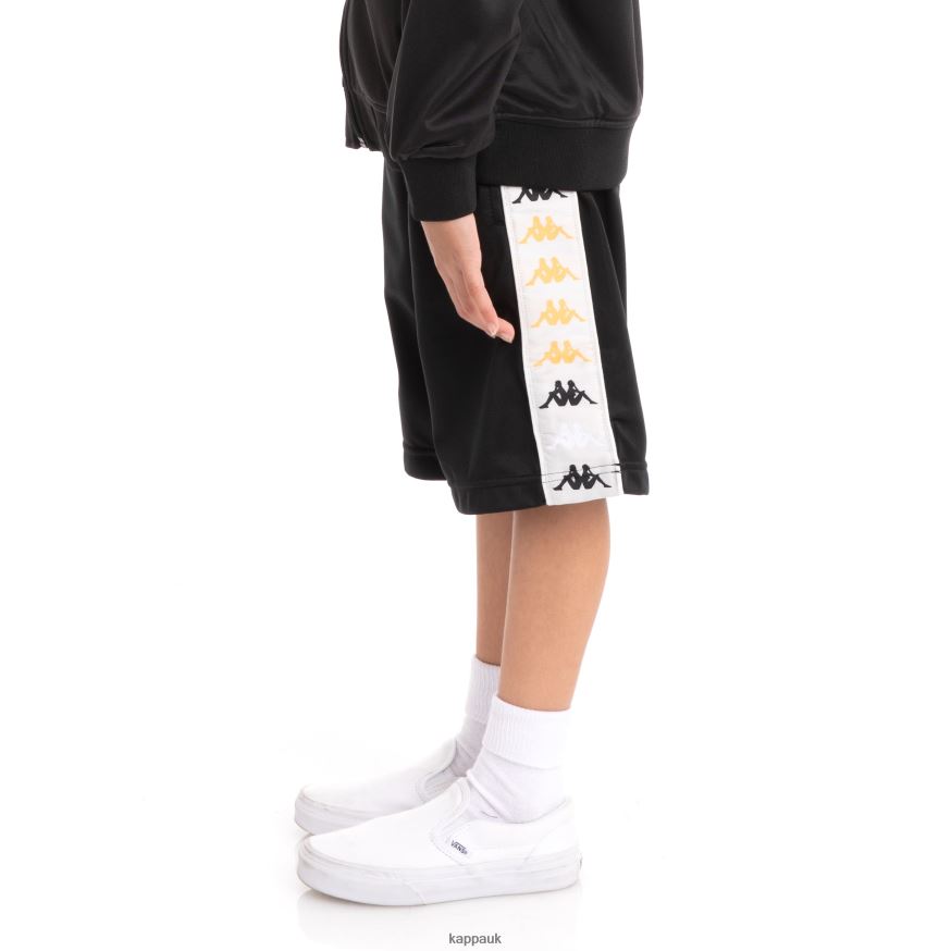 Kappa Kids 222 Banda Treadwellzin 2 Shorts Black Smoke 408H4N813 - Kappa Tracksuit UK