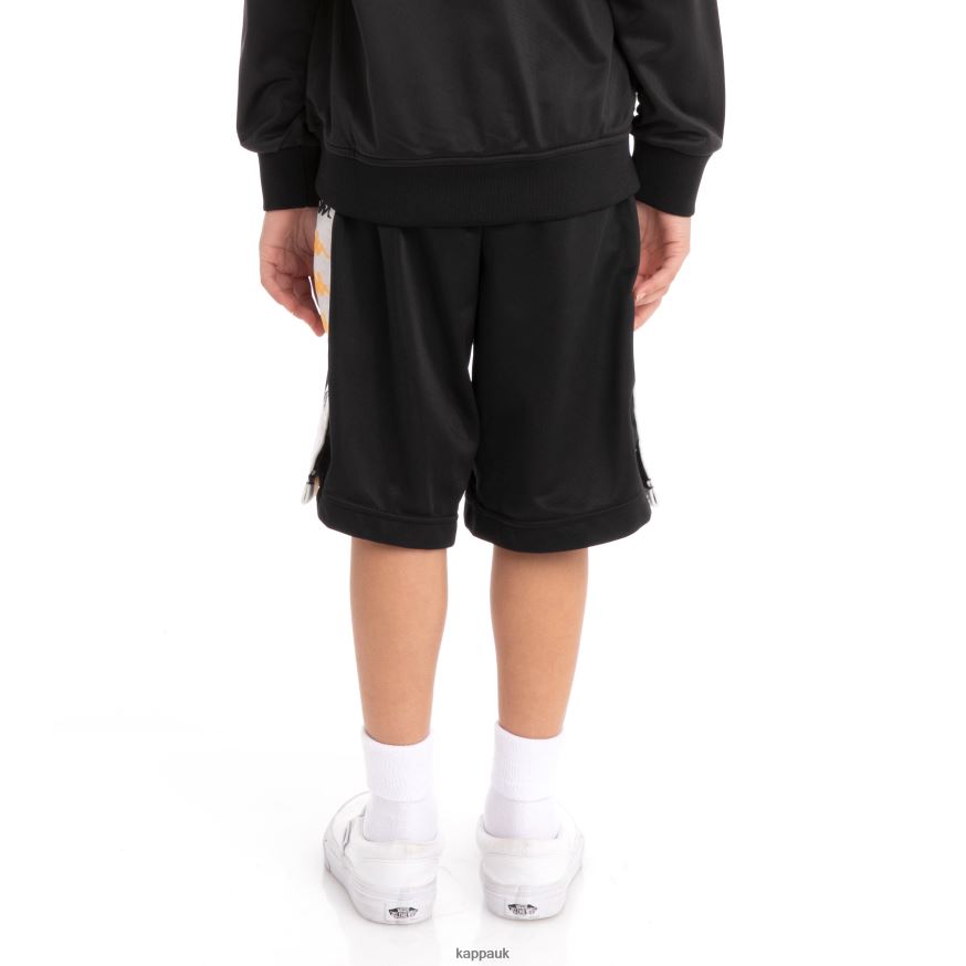Kappa Kids 222 Banda Treadwellzin 2 Shorts Black Smoke 408H4N813 - Kappa Tracksuit UK