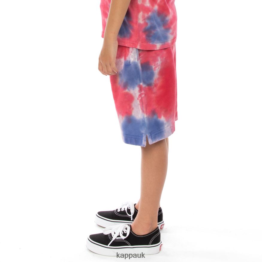 Kappa Kids Authentic Cyntu Tie Dye Shorts Cream Brandy Violet Tie Dye 408H4N817 - Kappa UK