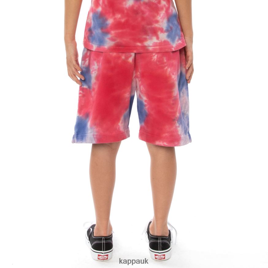 Kappa Kids Authentic Cyntu Tie Dye Shorts Cream Brandy Violet Tie Dye 408H4N817 - Kappa UK