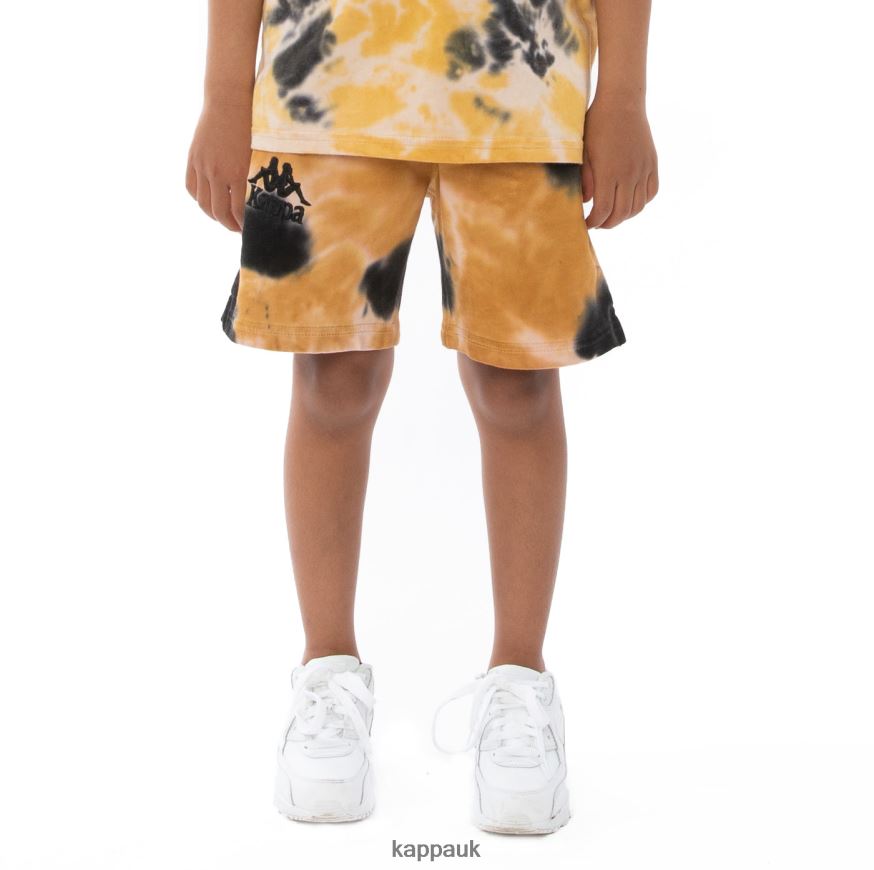 Kappa Kids Authentic Cyntu Tie Dye Shorts Cream Brandy Violet Tie Dye 408H4N817 - Kappa UK