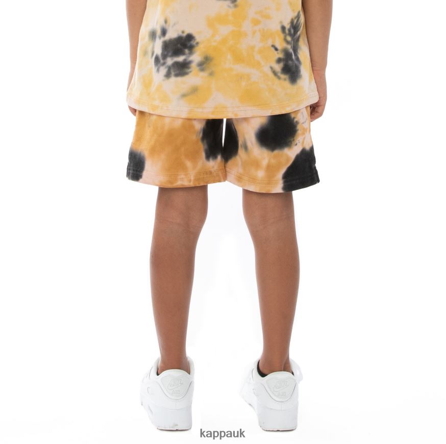 Kappa Kids Authentic Cyntu Tie Dye Shorts Cream Brandy Violet Tie Dye 408H4N817 - Kappa UK