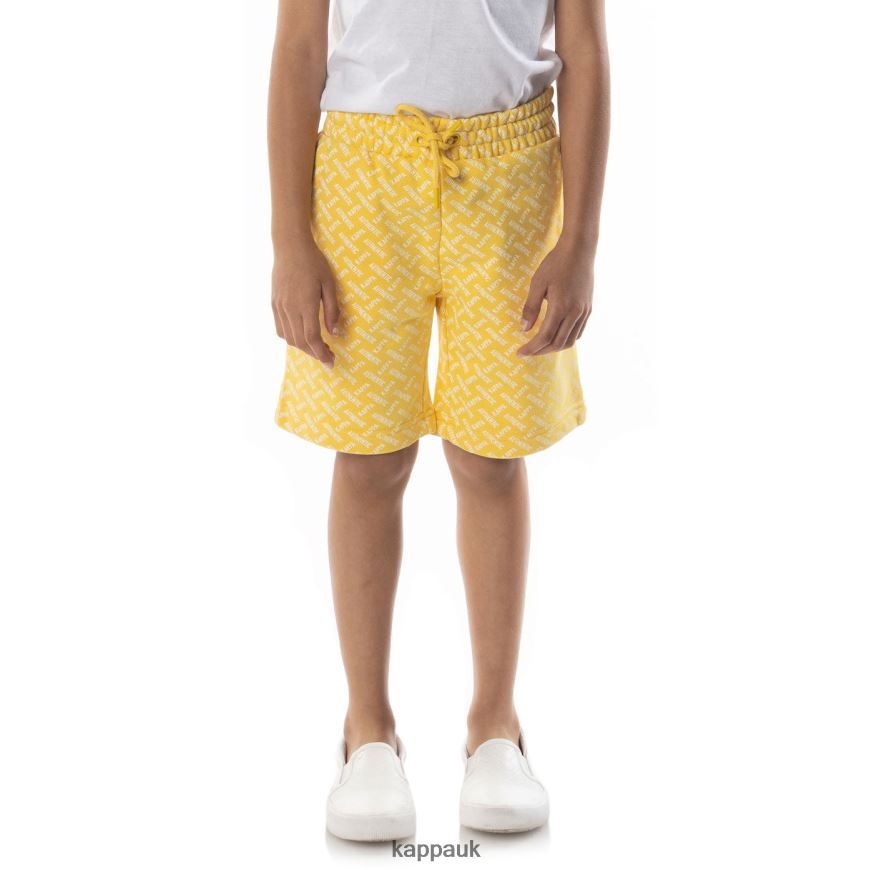 Kappa Kids Authentic Plimmo Shorts Yellow Sand 408H4N794 - Kappa Trainers UK