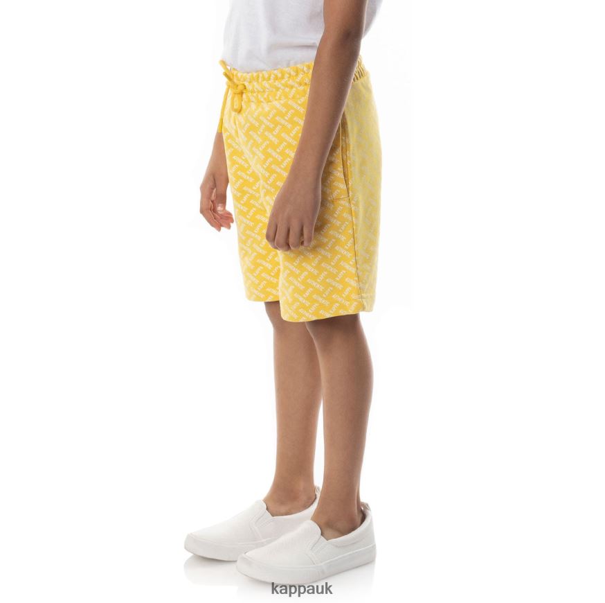 Kappa Kids Authentic Plimmo Shorts Yellow Sand 408H4N794 - Kappa Trainers UK