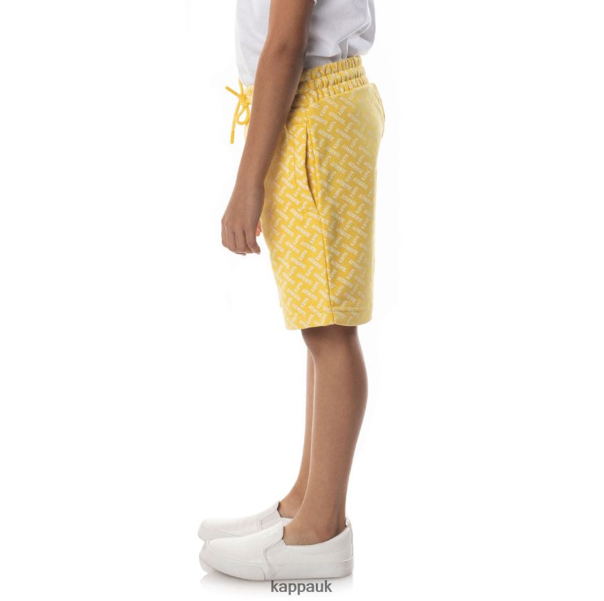 Kappa Kids Authentic Plimmo Shorts Yellow Sand 408H4N794 - Kappa Trainers UK