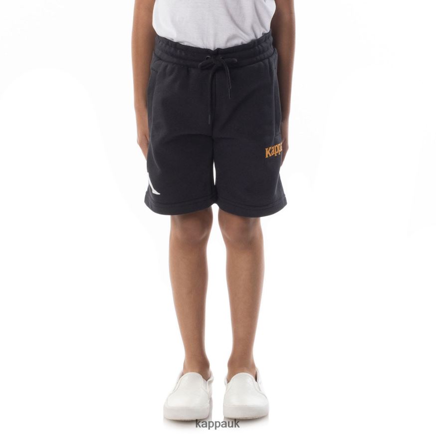 Kappa Kids Authentic Sangone Shorts Black Smoke 408H4N811 - Kappa UK