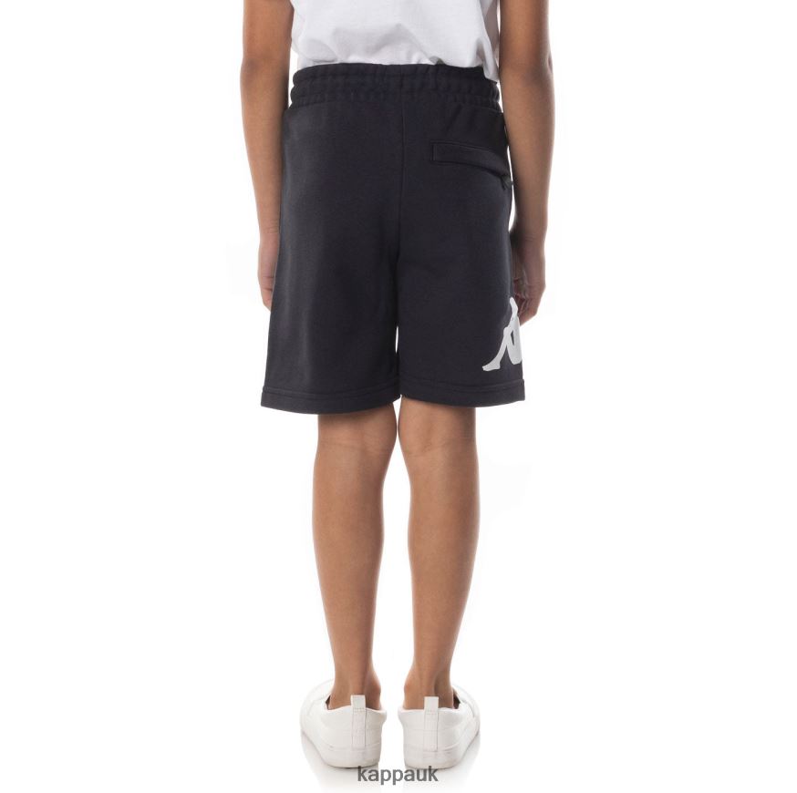 Kappa Kids Authentic Sangone Shorts Black Smoke 408H4N811 - Kappa UK