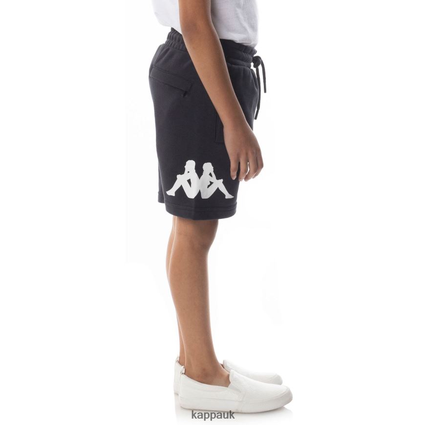 Kappa Kids Authentic Sangone Shorts Black Smoke 408H4N811 - Kappa UK