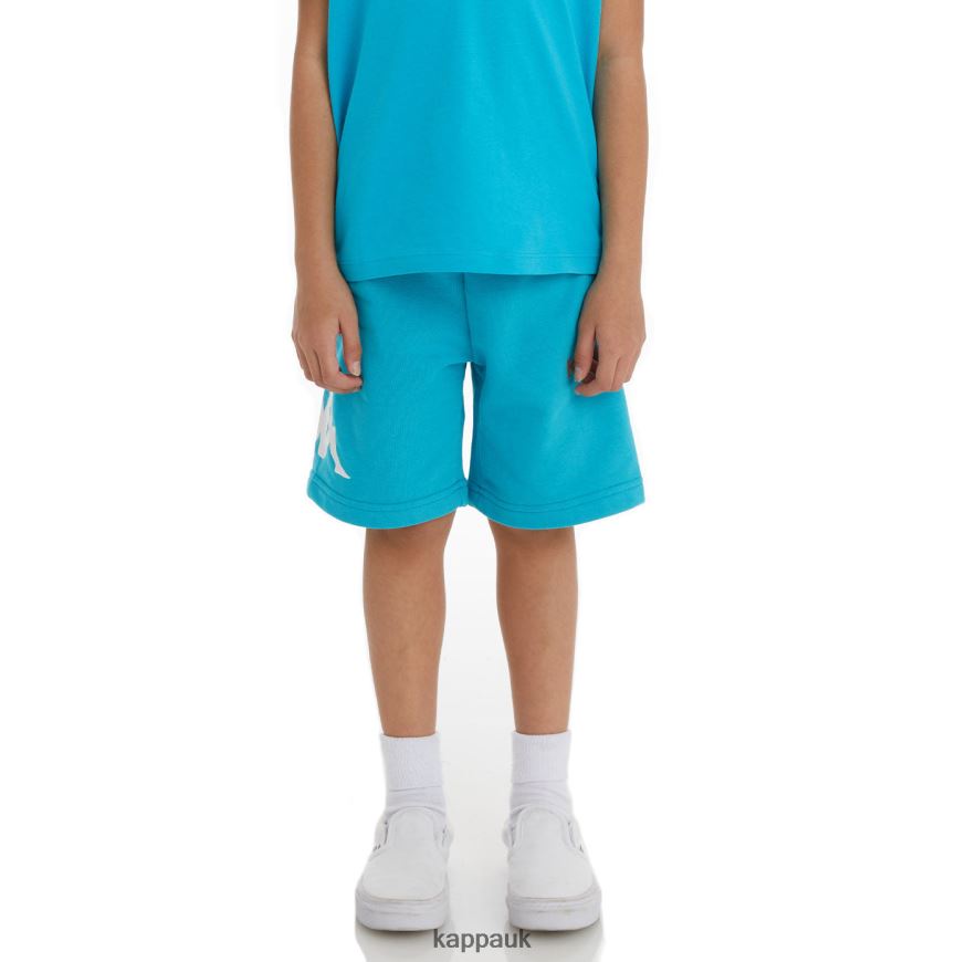 Kappa Kids Authentic Sangone Shorts Dark Aqua 408H4N809 - Kappa Trainers UK