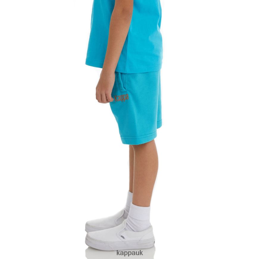 Kappa Kids Authentic Sangone Shorts Dark Aqua 408H4N809 - Kappa Trainers UK