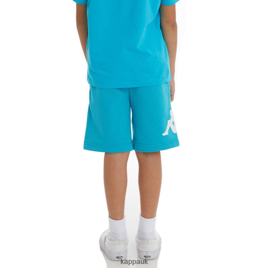 Kappa Kids Authentic Sangone Shorts Dark Aqua 408H4N809 - Kappa Trainers UK