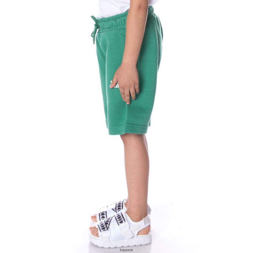 Kappa Kids Authentic Sangone Shorts GREEN 408H4N786 - Kappa Tracksuit UK