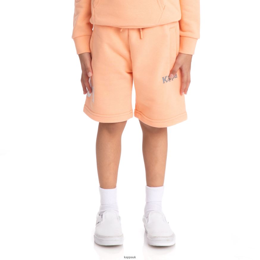 Kappa Kids Authentic Sangone Shorts Peach 408H4N810 - Kappa Tracksuit UK