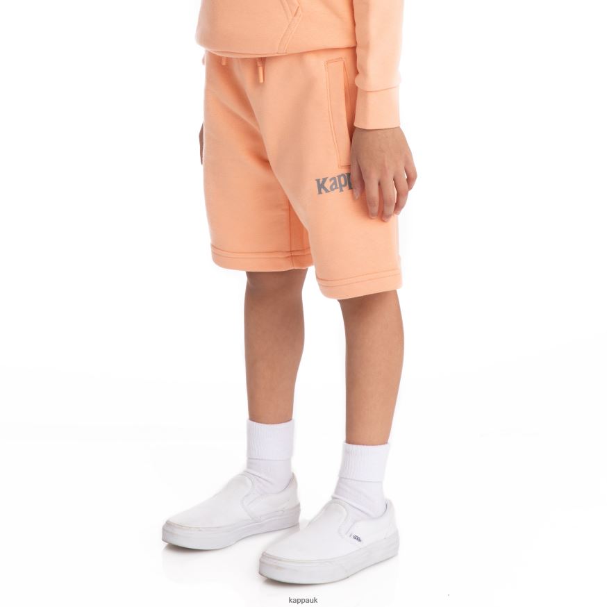 Kappa Kids Authentic Sangone Shorts Peach 408H4N810 - Kappa Tracksuit UK