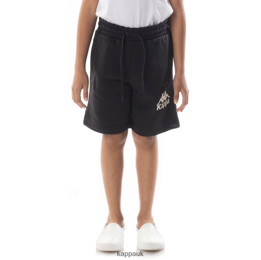 Kappa Kids Authentic Uppsala Shorts Black Smoke Sand 408H4N800 - Kappa Trainers UK