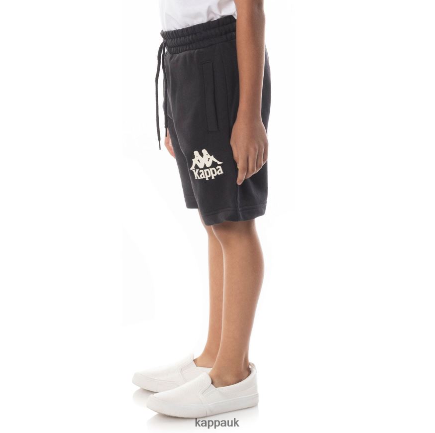 Kappa Kids Authentic Uppsala Shorts Black Smoke Sand 408H4N800 - Kappa Trainers UK