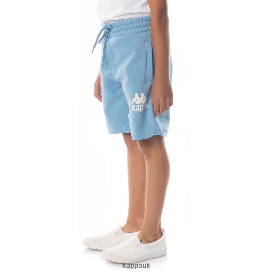 Kappa Kids Authentic Uppsala Shorts Light Blue Sand 408H4N798 - Kappa Tracksuit UK