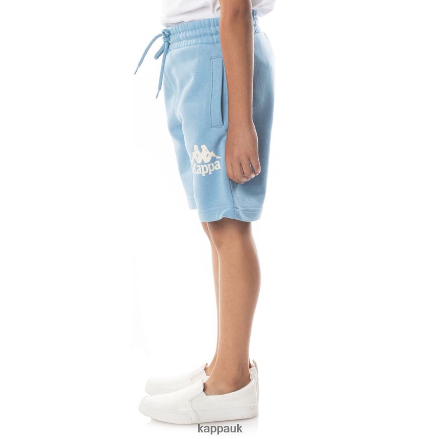 Kappa Kids Authentic Uppsala Shorts Light Blue Sand 408H4N798 - Kappa Tracksuit UK