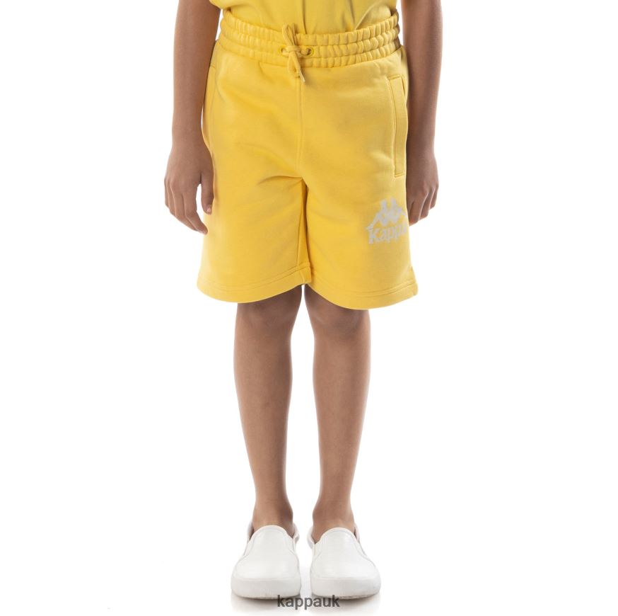 Kappa Kids Authentic Uppsala Shorts Yellow Sand 408H4N797 - Kappa Trainers UK