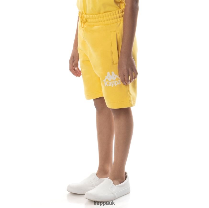 Kappa Kids Authentic Uppsala Shorts Yellow Sand 408H4N797 - Kappa Trainers UK