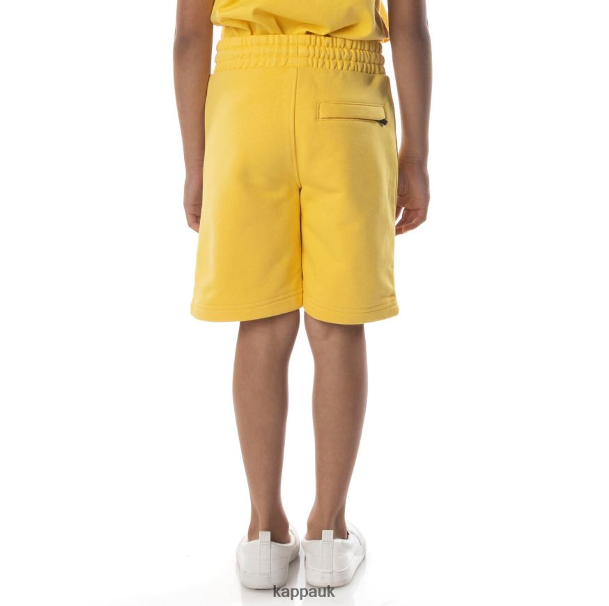 Kappa Kids Authentic Uppsala Shorts Yellow Sand 408H4N797 - Kappa Trainers UK