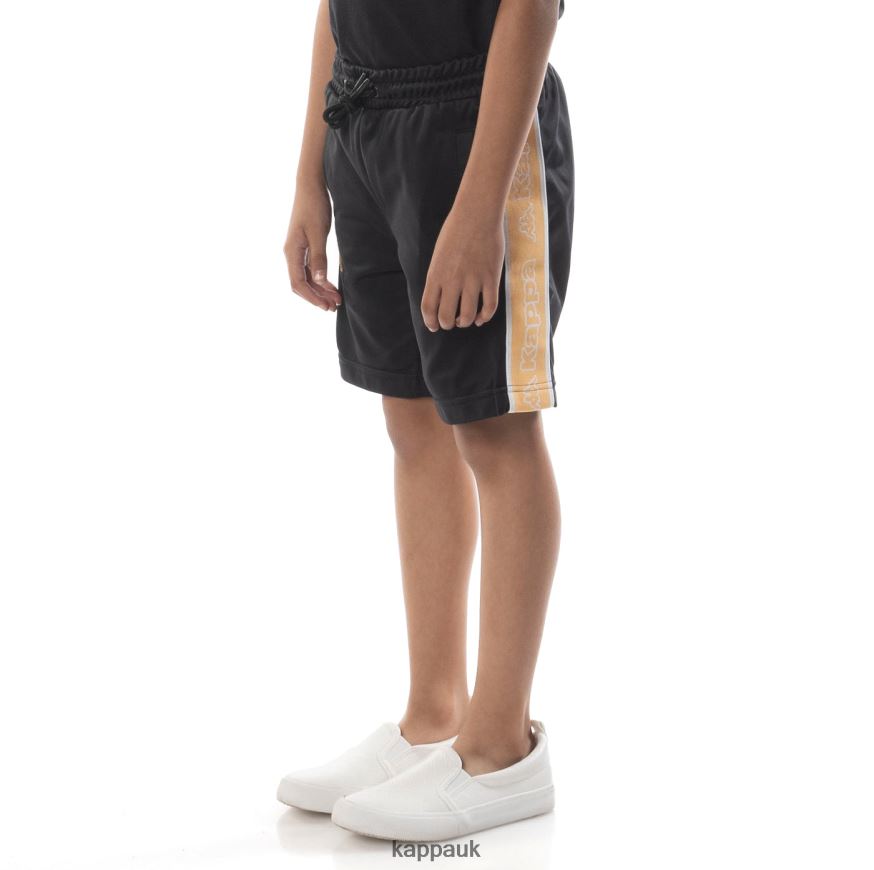 Kappa Kids Logo Tape Aedi 2 Shorts Black Smoke Orange 408H4N793 - Kappa UK