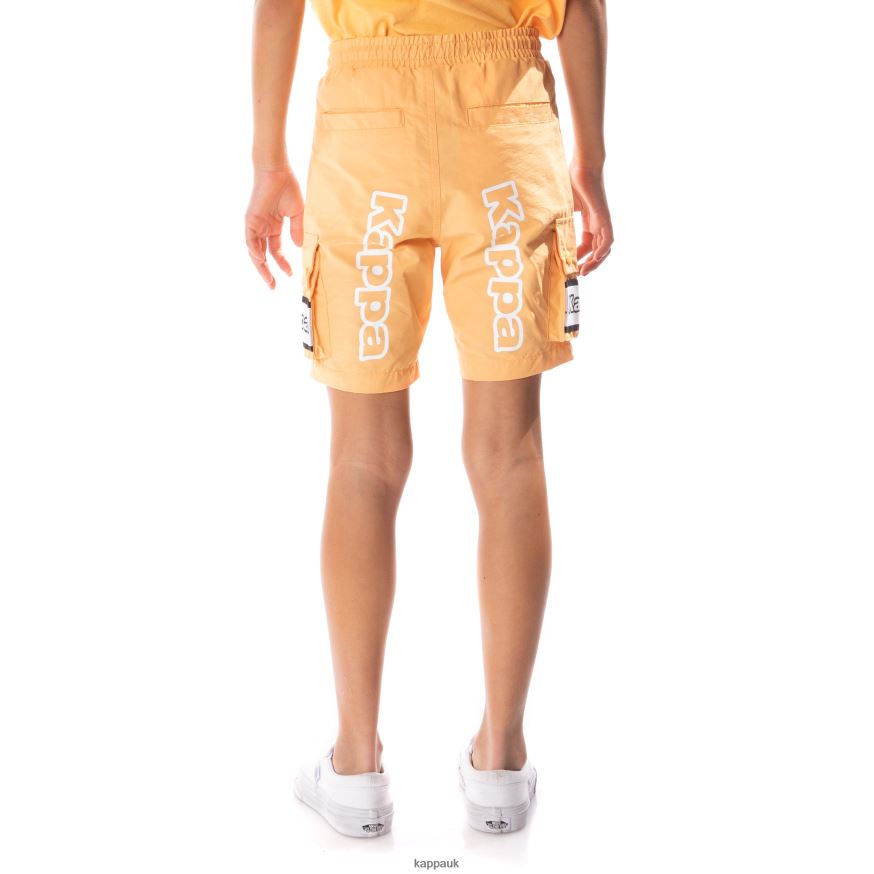 Kappa Kids Logo Tape Esso Cargo Shorts Light Orange 408H4N791 - Kappa Trainers UK