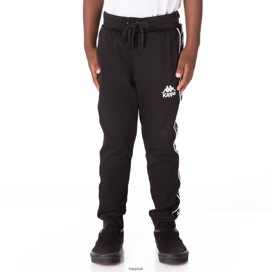 Kappa Kids 222 Banda Alanz 2 Sweatpants Black 408H4N575 - Kappa Trainers UK