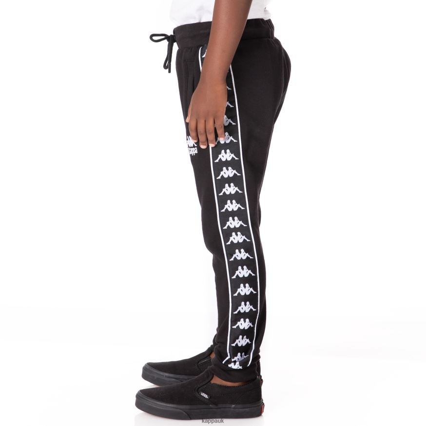 Kappa Kids 222 Banda Alanz 2 Sweatpants Black 408H4N575 - Kappa Trainers UK