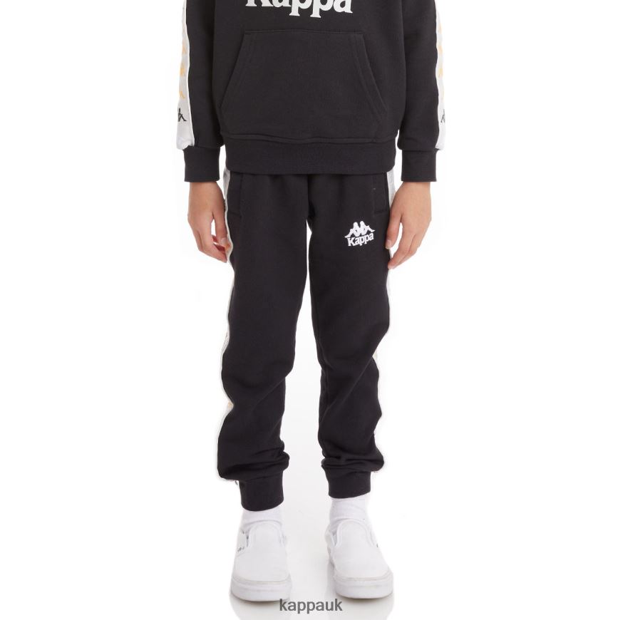 Kappa Kids 222 Banda Alanz 3 Sweatpants Black Smoke 408H4N586 - Kappa UK