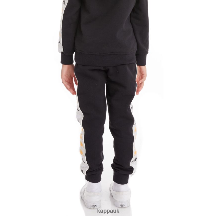 Kappa Kids 222 Banda Alanz 3 Sweatpants Black Smoke 408H4N586 - Kappa UK