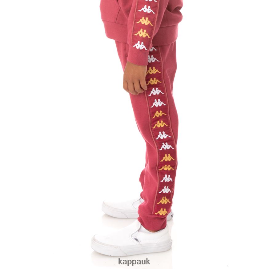 Kappa Kids 222 Banda Alanzin Sweatpants Burgundy 408H4N602 - Kappa Trainers UK