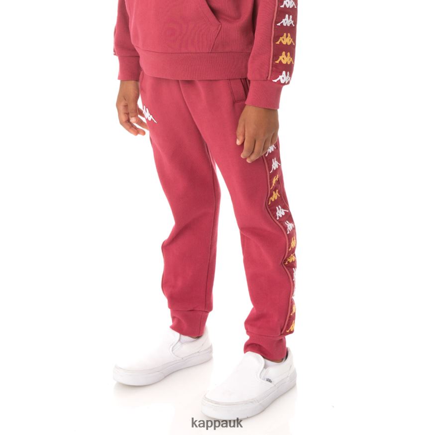Kappa Kids 222 Banda Alanzin Sweatpants Burgundy 408H4N602 - Kappa Trainers UK