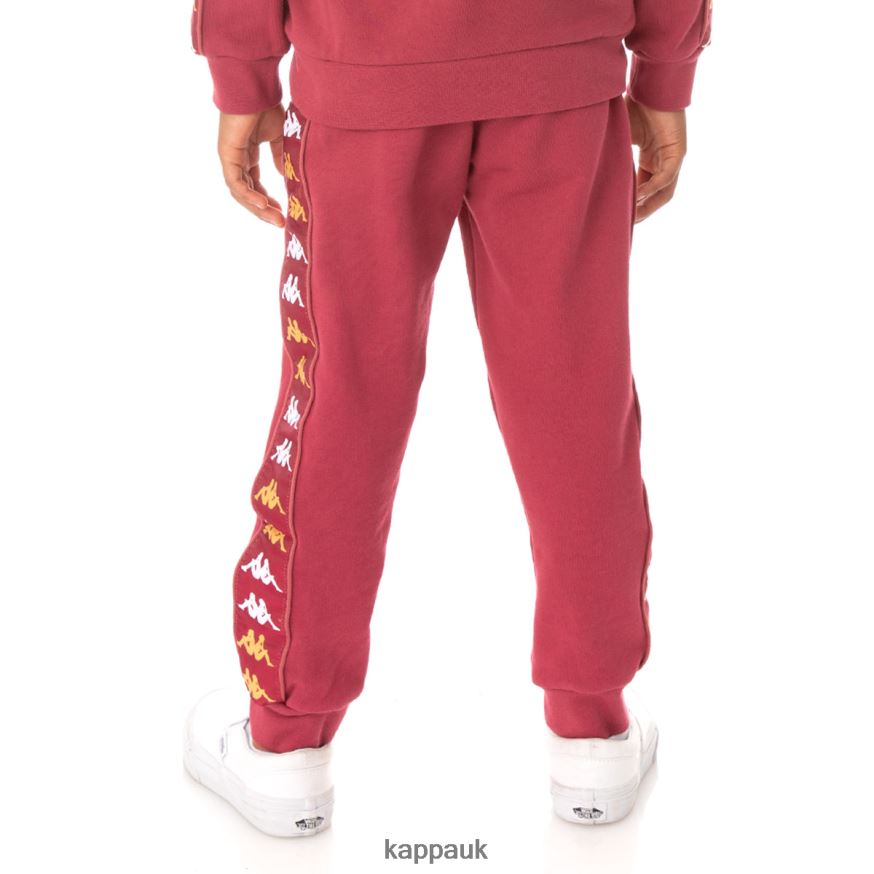 Kappa Kids 222 Banda Alanzin Sweatpants Burgundy 408H4N602 - Kappa Trainers UK