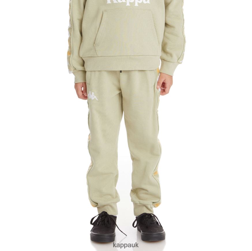 Kappa Kids 222 Banda Alanzin Sweatpants Green Sage 408H4N593 - Kappa Trainers UK