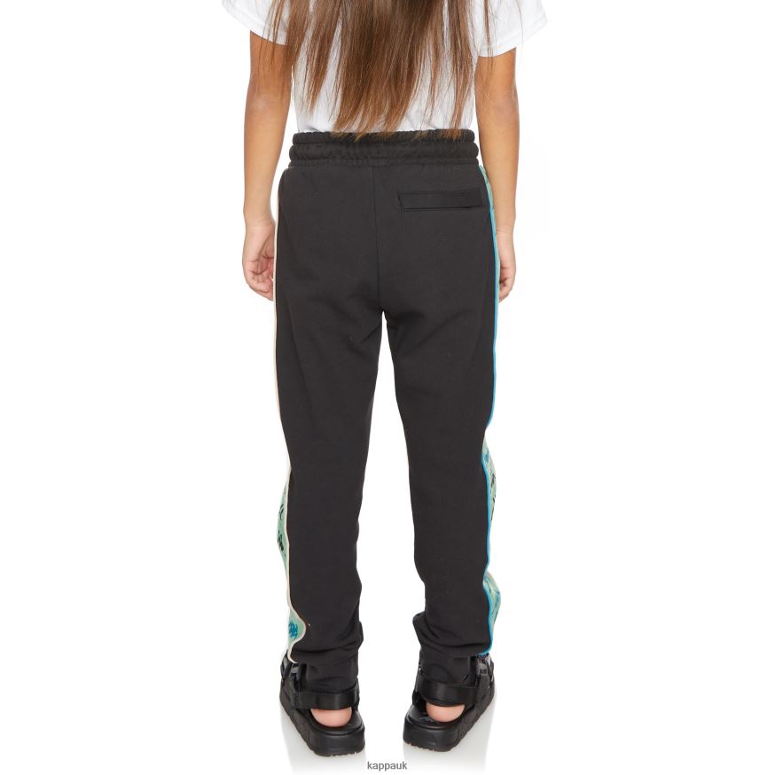 Kappa Kids 222 Banda Jupiterterry Sweatpants Black Smoke Sage 408H4N566 - Kappa Trainers UK