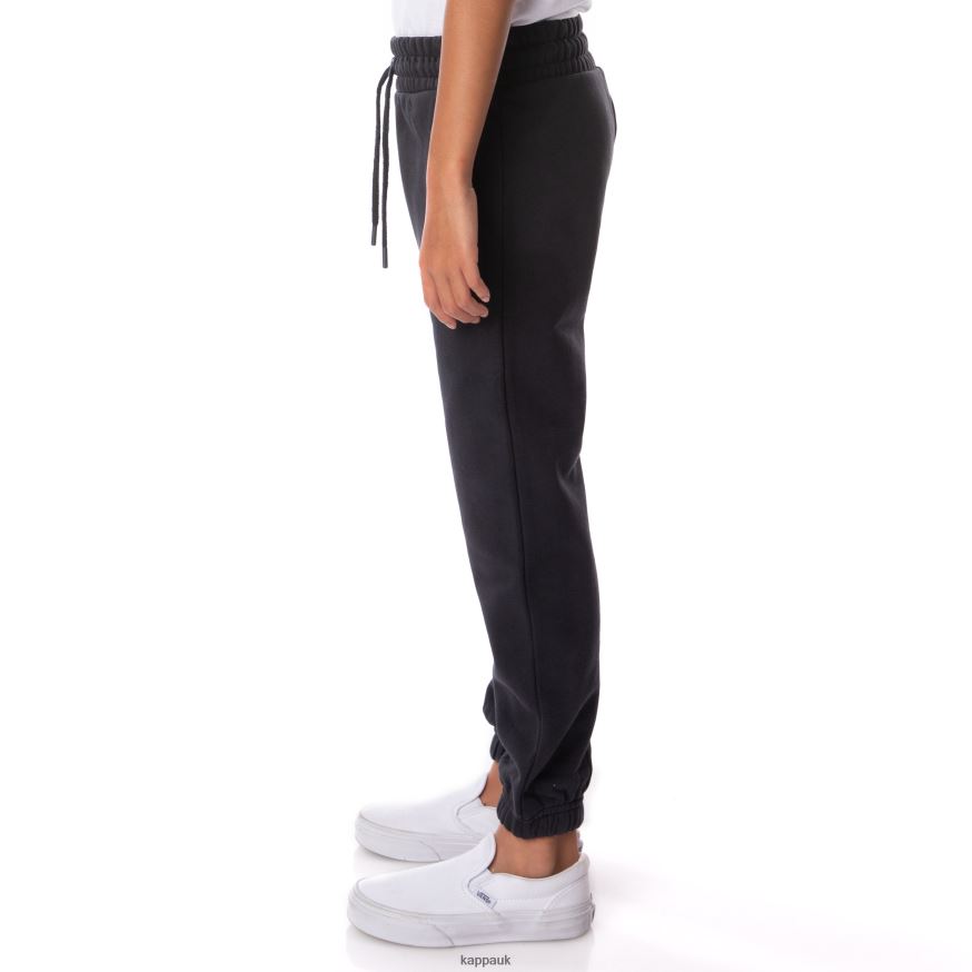 Kappa Kids Authentic Coevorden Sweatpants Black Smoke 408H4N572 - Kappa Trainers UK