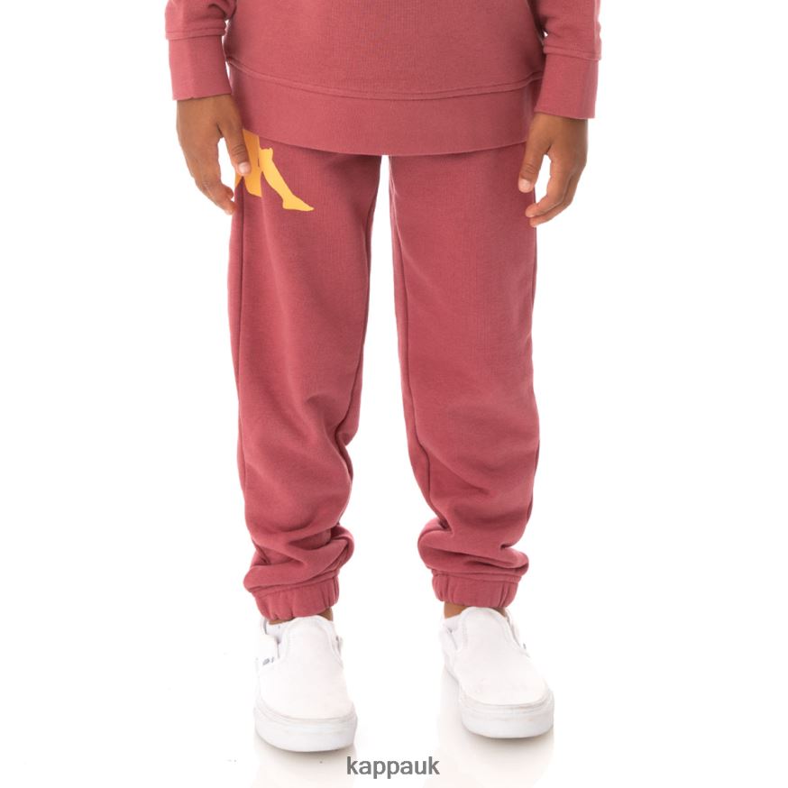 Kappa Kids Authentic Coevorden Sweatpants Burgundy 408H4N599 - Kappa Trainers UK