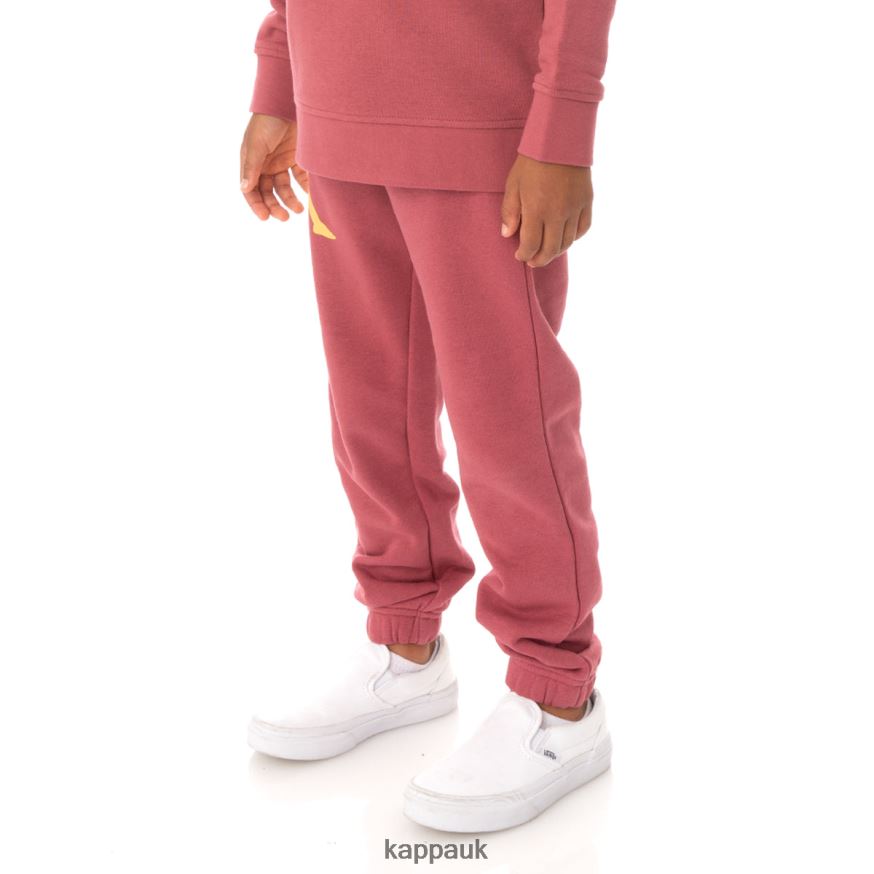 Kappa Kids Authentic Coevorden Sweatpants Burgundy 408H4N599 - Kappa Trainers UK