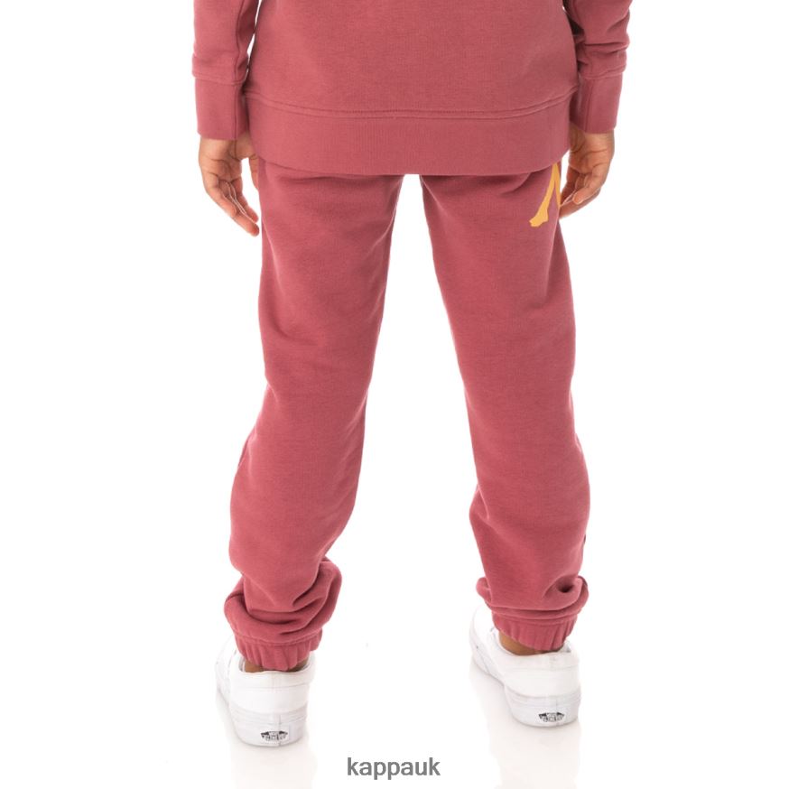 Kappa Kids Authentic Coevorden Sweatpants Burgundy 408H4N599 - Kappa Trainers UK