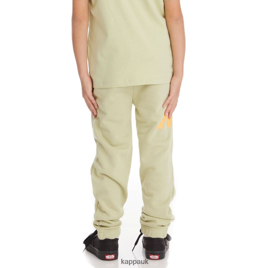 Kappa Kids Authentic Coevorden Sweatpants Green Sage 408H4N590 - Kappa Trainers UK
