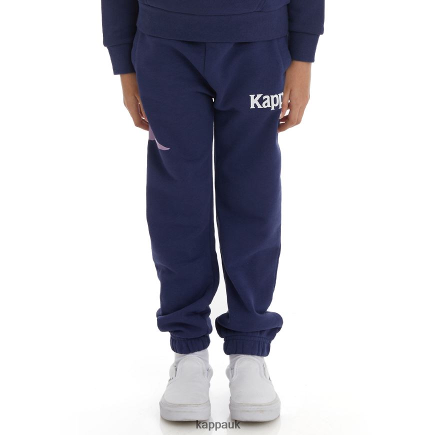 Kappa Kids Authentic Coevorden Sweatpants Navy 408H4N581 - Kappa Trainers UK