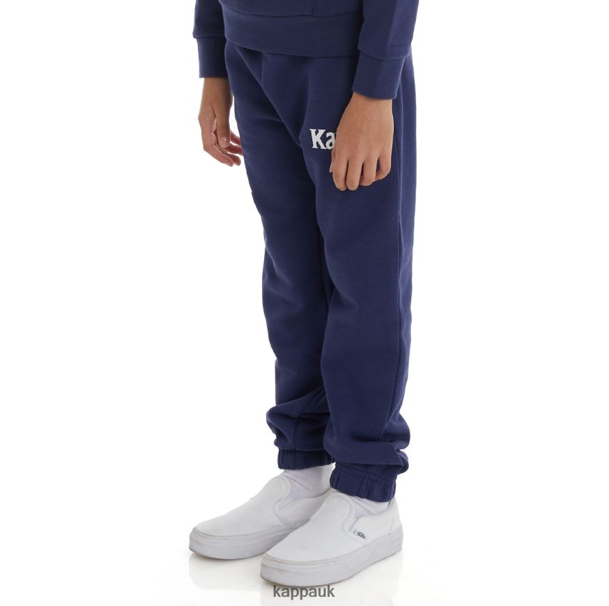 Kappa Kids Authentic Coevorden Sweatpants Navy 408H4N581 - Kappa Trainers UK